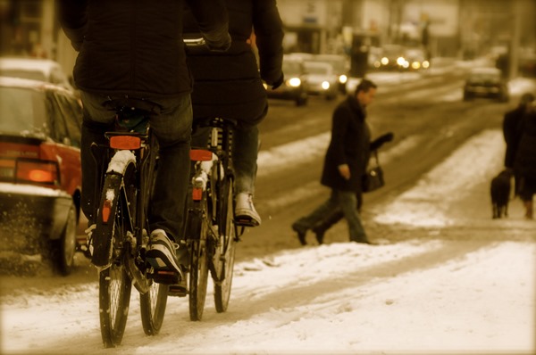Amsterdam winter bicycling
