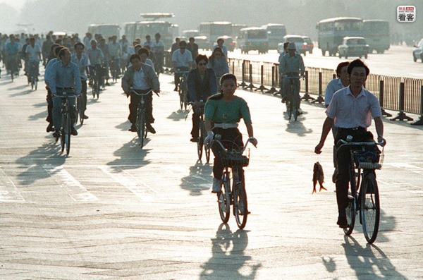 Beijing China Changan Street 1986 bicycles